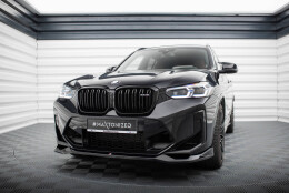 Street+ Spoilerlippe Front Ansatz V.2 passend für BMW X3 M F97 FL schwarz Hochglanz
