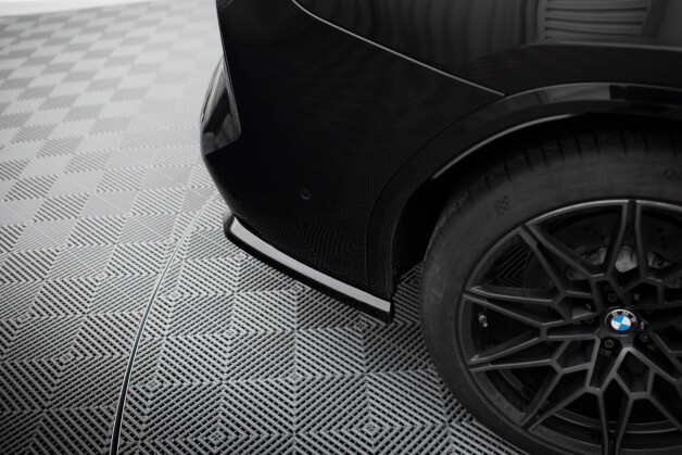 Heck Ansatz Flaps Diffusor V.1 passend für BMW X3 M F97 / F97 Facelift schwarz Hochglanz