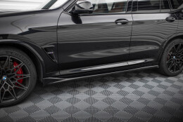 Seitenschweller Ansatz Cup Leisten passend für BMW X3 M F97 / F97 Facelift schwarz Hochglanz