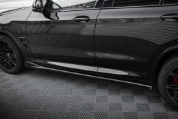 Seitenschweller Ansatz Cup Leisten passend für BMW X3 M F97 / F97 Facelift schwarz Hochglanz