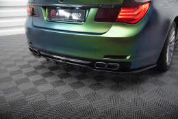 Mittlerer Cup Diffusor Heck Ansatz DTM Look passend für BMW 7 F01 schwarz Hochglanz