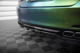 Mittlerer Cup Diffusor Heck Ansatz DTM Look passend für BMW 7 F01 schwarz Hochglanz