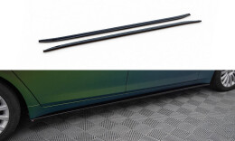 Seitenschweller Ansatz Cup Leisten für BMW 7 Long F02 schwarz Hochglanz