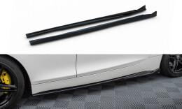 Seitenschweller Ansatz Cup Leisten passend für BMW Z4 E89 schwarz Hochglanz