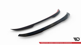 Heck Spoiler Aufsatz Abrisskante für Peugeot 308 SW Mk3 schwarz Hochglanz