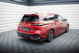 Heck Spoiler Aufsatz Abrisskante passend für Peugeot 308 SW Mk3 schwarz Hochglanz