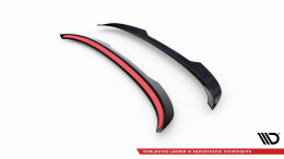 Heck Spoiler Aufsatz Abrisskante passend für Peugeot 308 SW Mk3 schwarz Hochglanz