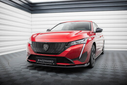 Cup Spoilerlippe Front Ansatz V.1 passend für Peugeot 308 Mk3 schwarz Hochglanz