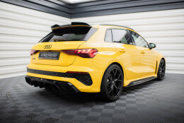 Heck Spoiler Aufsatz Abrisskante 3D passend für Audi RS3 / S3 / A3 S-Line Sportback 8Y schwarz Hochglanz