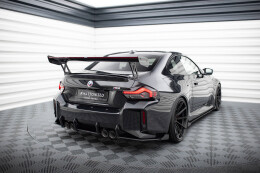 Hintere Seiten Flaps für BMW M2 G87 schwarz Hochglanz