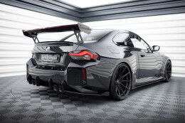 Hintere Seiten Flaps für BMW M2 G87 schwarz Hochglanz