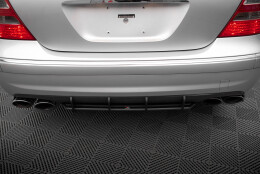 Street Pro Heckschürze Heck Ansatz Diffusor passend für Mercedes-Benz E 55 AMG W211 rot