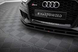 Street Pro Cup Spoilerlippe Front Ansatz passend für Audi RS3 Limousine 8V Facelift SCHWARZ