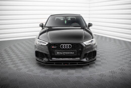 Street Pro Cup Spoilerlippe Front Ansatz passend für Audi RS3 Limousine 8V Facelift rot