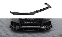 Street Pro Cup Spoilerlippe Front Ansatz passend für Audi RS3 Limousine 8V Facelift rot+ Hochglanz Flaps