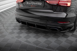 Street Pro Heckschürze Heck Ansatz Diffusor passend für Audi RS3 Limousine 8V Facelift SCHWARZ