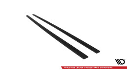 Street Pro Seitenschweller Ansatz Cup Leisten passend für Audi RS3 Limousine 8V Facelift SCHWARZ