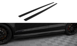 Street Pro Seitenschweller Ansatz Cup Leisten passend für Audi RS3 Limousine 8V Facelift rot