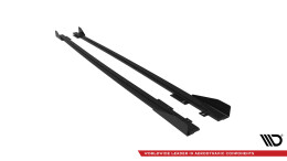Street Pro Seitenschweller Ansatz Cup Leisten passend für Audi RS3 Limousine 8V Facelift SCHWARZ+ HOCHGLANZ FLAPS