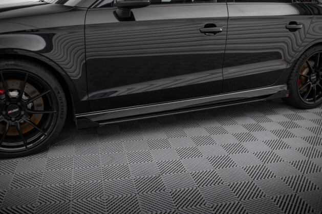 Street Pro Seitenschweller Ansatz Cup Leisten V.1 + Flaps für Audi