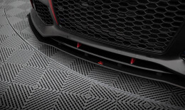 Street Pro Cup Spoilerlippe Front Ansatz passend für Audi A7 RS7 Look C7 rot