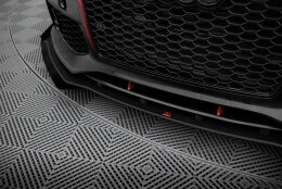Street Pro Cup Spoilerlippe Front Ansatz passend für Audi A7 RS7 Look C7 SCHWARZ+ HOCHGLANZ FLAPS