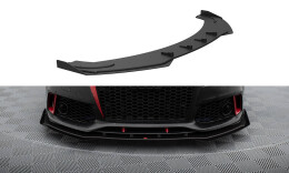 Street Pro Cup Spoilerlippe Front Ansatz passend für Audi A7 RS7 Look C7 rot+ Hochglanz Flaps