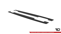 Street Pro Seitenschweller Ansatz Cup Leisten für Audi A7 S-Line C7 SCHWARZ