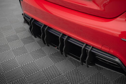 Street Pro Heckschürze Heck Ansatz Diffusor passend für Mercedes-Benz A 45 AMG W176 Facelift SCHWARZ