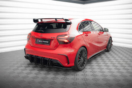 Street Pro Heck Ansatz Flaps Diffusor + Flaps für Mercedes-Benz A 45 AMG W176 Facelift schwarz Hochglanz