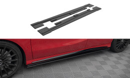 Street Pro Seitenschweller Ansatz Cup Leisten passend für Mercedes-Benz A 45 AMG W176 Facelift SCHWARZ