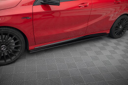 Street Pro Seitenschweller Ansatz Cup Leisten passend für Mercedes-Benz A 45 AMG W176 Facelift SCHWARZ