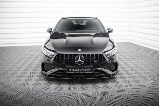 Street Pro Cup Spoilerlippe Front Ansatz passend für Mercedes-AMG A35 W177 Facelift rot