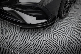 Street Pro Cup Spoilerlippe Front Ansatz passend für Mercedes-AMG A35 W177 Facelift SCHWARZ+ HOCHGLANZ FLAPS