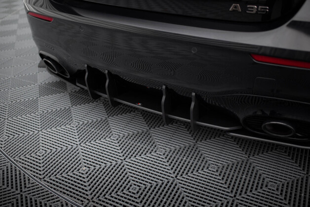 Street Pro Heckschürze Heck Ansatz Diffusor passend für Mercedes-AMG A35 Hatchback W177 SCHWARZ