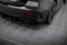 Street Pro Heck Ansatz Flaps Diffusor passend für Mercedes-AMG A35 Hatchback W177 SCHWARZ