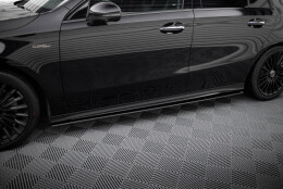 Street Pro Seitenschweller Ansatz Cup Leisten passend für Mercedes-AMG A35 W177 Facelift rot