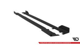 Street Pro Seitenschweller Leisten + Flaps passend für Mercedes-AMG A35 W177 FL schwarz Hochglanz