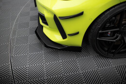 Street Pro Cup Spoilerlippe Front Ansatz passend für BMW 1er F40 M-Paket / M135i SCHWARZ+ HOCHGLANZ FLAPS