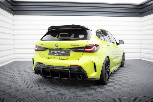Street Pro Heck Ansatz Flaps Diffusor V.1 passend für BMW 1er F40 M-Paket / M135i SCHWARZ