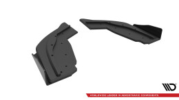 Street Pro Heck Ansatz Flaps Diffusor V.1 + Flaps für V.1 BMW 1er F40 M-Paket / M135i schwarz Hochglanz