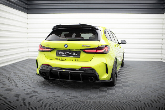 Street Pro Heck Ansatz Flaps Diffusor V.1 passend für BMW 1er F40 M-Paket / M135i rot+ Hochglanz Flaps