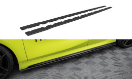 Street Pro Seitenschweller Ansatz Cup Leisten passend für BMW 1er F40 M-Paket / M135i SCHWARZ