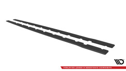 Street Pro Seitenschweller Ansatz Cup Leisten passend für BMW 1er F40 M-Paket / M135i SCHWARZ
