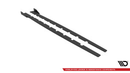 Street Pro Seitenschweller Ansatz Cup Leisten passend für BMW 1er F40 M-Paket / M135i SCHWARZ+ HOCHGLANZ FLAPS