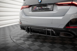 Street Pro Heckschürze Heck Ansatz Diffusor passend für BMW 4er Gran Coupe M440i G26 SCHWARZ