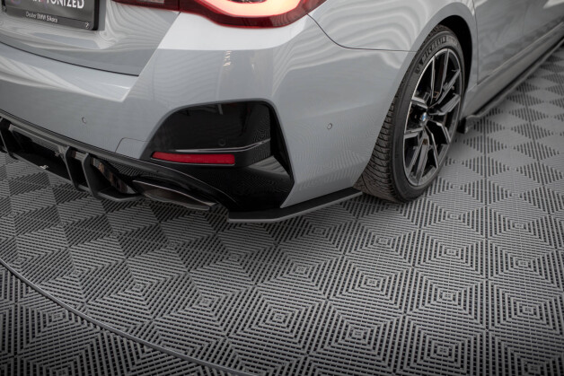 Street Pro Heck Ansatz Flaps Diffusor passend für BMW 4er Gran Coupe M440i G26 SCHWARZ