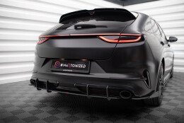 Street Pro Heckschürze Heck Ansatz Diffusor passend für Kia Proceed GT Mk1 Facelift schwarz-rot