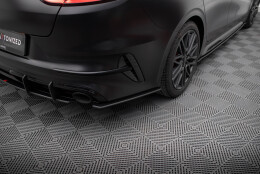 Street Pro Heck Ansatz Flaps Diffusor passend für Kia Proceed GT Mk1 Facelift rot