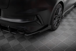 Street Pro Heck Ansatz Flaps Diffusor passend für Kia Proceed GT Mk1 Facelift SCHWARZ+ HOCHGLANZ FLAPS